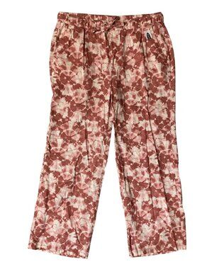 New! Women's OLD NAVY Linen Blend Tie-Dye Pull-On Pants Pink Mauve Size Large